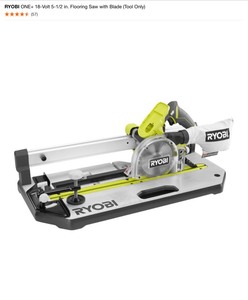 lot 40 image: RYOBI ONE 18-Volt 5-12 in. Flooring Saw with Blade (Tool Only). See Pictures