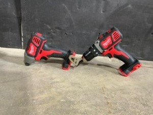 lot 45 image: Milwaukee M18 18-Volt Lithium-Ion Cordless 14 in. Hex Impact Driver & 18-Volt Cordless DrillScrewdriver. (Both Tool-Only). See Pictures