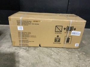 lot 54 image: Husky Ready-to-Assemble 24-Gauge Steel Wall Mounted Garage Cabinet in Black (28 in. W x 29 in. H x 12 in. D). See Pictures