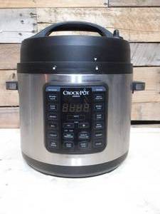 lot 12 image: Crock-Pot - Express 6-Quart Easy Release Multi-Cooker - Stainless Steel - unit only no power cord