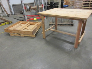 lot 826 image: COLLAPSIBLE WOODEN TABLES - CUSTOM MADE