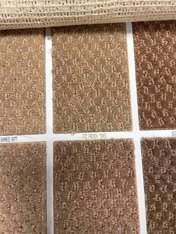 lot 130 image: 384 SF of Stain Resistant EverStrand Mohawk Carpet 32x12 - French Toast