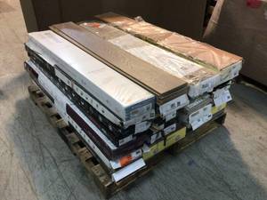 lot 4 image: Lot of 28 boxes of Mixed Wooden Flooring Customer Returns See Pictures