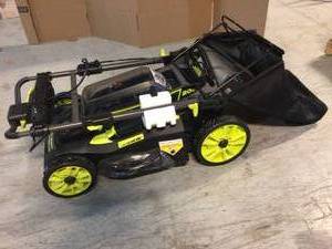 lot 15 image: 40V Brushless 20 in. Battery Walk Behind Self-Propelled Lawn Mower (Tool Only) by RYOBI No Battery Customer Returns See Pictures
