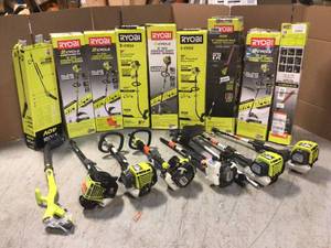 lot 19 image: Lot of Assorted Ryobi Trimmers Customer Returns See Pictures