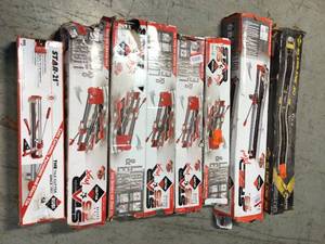 lot 26 image: Lot of Assorted and Mixed Tile Cutters Customer Returns See Pictures