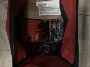 Milwaukee M18 18-Volt Lithium-Ion XC Starter Kit with (2) 5.0Ah Batteries, Charger & Contractor Bag