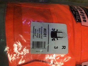 Ergodyne Mens 2X-Large Orange High Visibility Reflective Bomber Jacket with Zip-Out Fleece