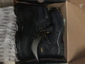 DEWALT Mens Sharpsburg Waterproof 6 Work Boots - Steel Toe - Black Full Grain Size 8.5(W)