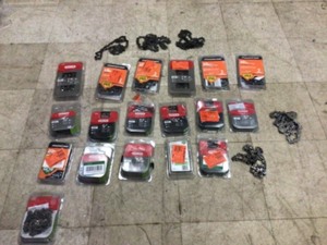 Assorted chainsaw blades