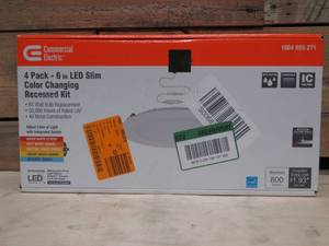 Ultra Slim 6 in. Color Selectable New Construction and Remodel Canless Recessed Integrated LED Kit (4-Pack)