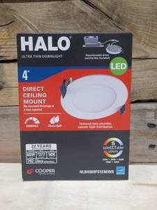Halo HLB 4 in. Selectable CCT New Construction or Remodel Canless Recessed Integrated LED Kit