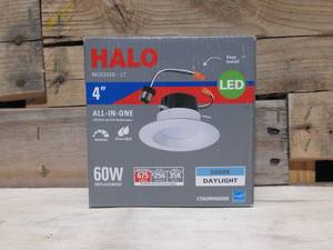 Halo LT 4 in. 5000K Integrated LED White Recessed Ceiling Light Retrofit Trim, Daylight