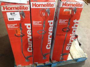 lot 11 image: Pallet assorted with Homelite outdoors tools open boxes customer returns see pictures