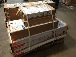 lot 35 image: Pallet with assorted shelving units various models and conditions see pictures