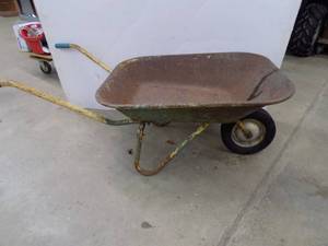 Vintage Wheelbarrow  Yard Art  Planters