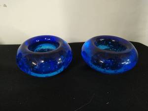 lot 75 image: Two Glass PaperweightsCandleholders