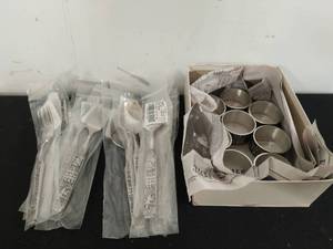 lot 110 image: Collection of Konge Tinn Royal Pewter Silverware and Napkin Rings