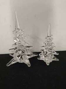 lot 26 image: Two Vintage Handblown Glass Trees by J. Marcolin