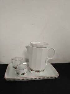 lot 127 image: Porsgrund Hearts and Pines- Tea Service Set