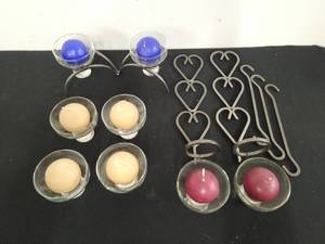 lot 141 image: Collection of Vintage Candleholders