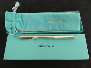 lot 152 image: Tiffany & Co Sterling Silver Engraved Pen