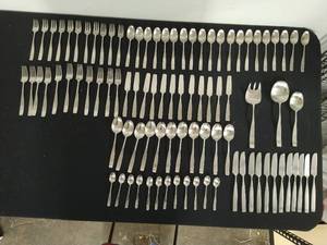 lot 1 image: Collection of Vintage Mid Century Modern Bedford Towle Lauffer Holland Flatware Set