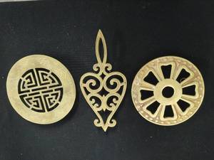 lot 167 image: Three Brass Trivets