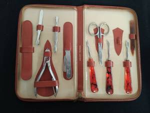 lot 173 image: Manicure Set with Leather Case