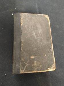 lot 188 image: 1854 New Testiment with Note about the Civil War