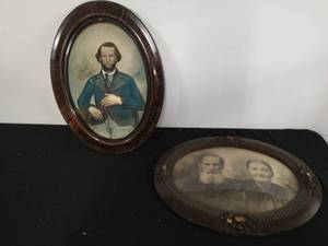 lot 240 image: Two Antique Portraits