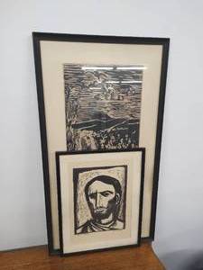 lot 203 image: Two Religious Block Prints