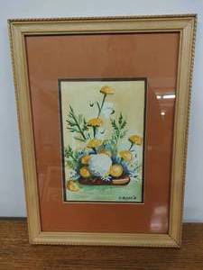 lot 205 image: Framed Watercolor Original
