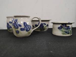 lot 39 image: Collection of Handmade Clouds Folsom Stoneware Pieces