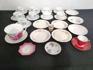 lot 44 image: Collection of Misc. Teacups and Saucers