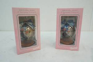 lot 7 image: Barbie 1998 Holiday ornaments