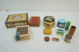 lot 9 image: vintage tins, boxes