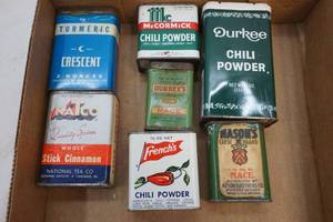 lot 55 image: vintage spice tins