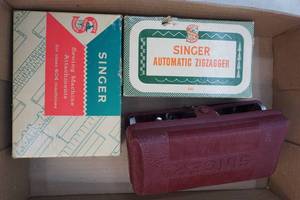 lot 83 image: vintage singer sewing machine attachments
