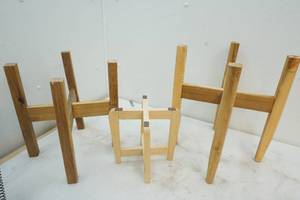 lot 144 image: wood plant pot holders