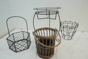 lot 145 image: wire basket ,plant holders