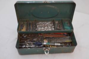 lot 170 image: toolbox with drill bits