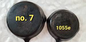 lot 93 image: Griswold and Wagner Iron Skillet Frying Pans