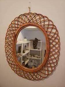 lot 101 image: Rattan Wall Mirror