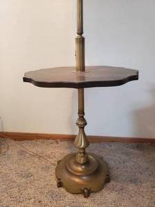 lot 33 image: Torchiere Floor Table Lamp