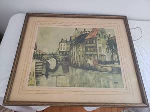 lot 95 image: European Colored Lithograph Pairing