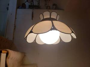 lot 58 image: Antique Slag Glass Chandelier
