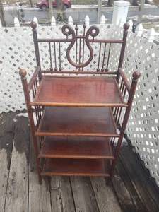 lot 26 image: Victorian four tier Etagere Bookcase