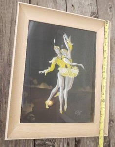 lot 108 image: Vintage Ballerina Art Pair