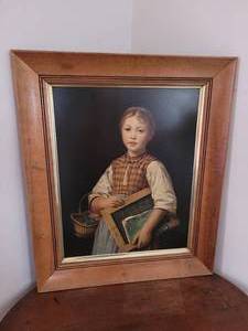 lot 89 image: Amazing Fine Art Reproduction Print- Schoolgirl